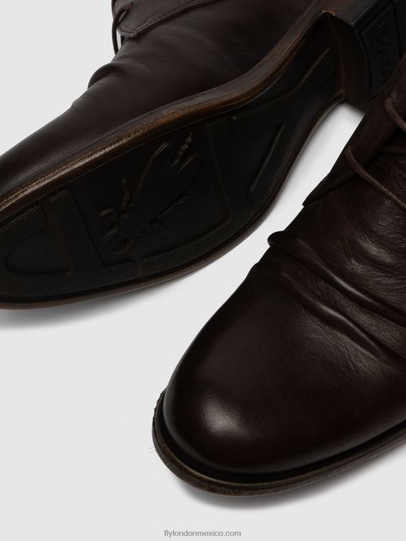 Moca ecológico (vegetal) 2LT8B814 botines con cordones muro577 Fly London hombres