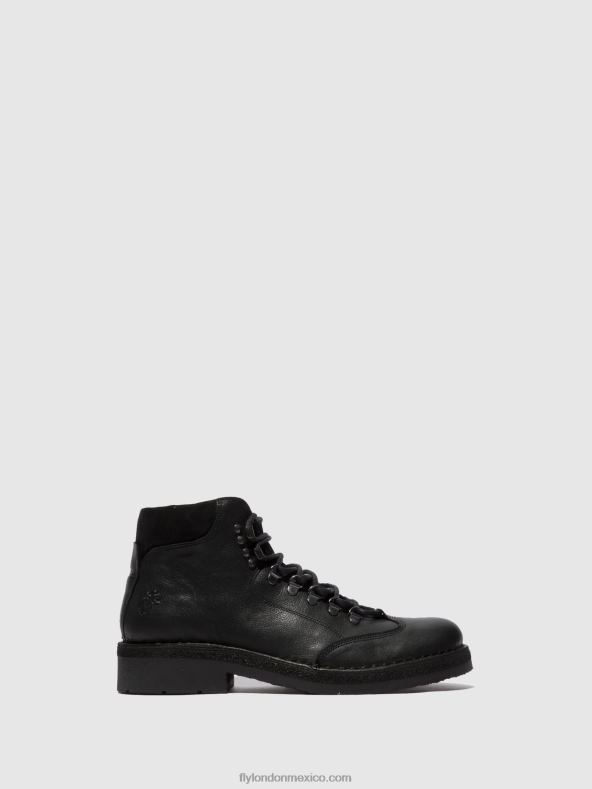bio/gamuza de aceite (vegetal) negro 2LT8B808 botines con cordones reus075 Fly London hombres