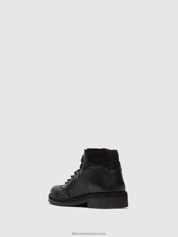 bio/gamuza de aceite (vegetal) negro 2LT8B808 botines con cordones reus075 Fly London hombres