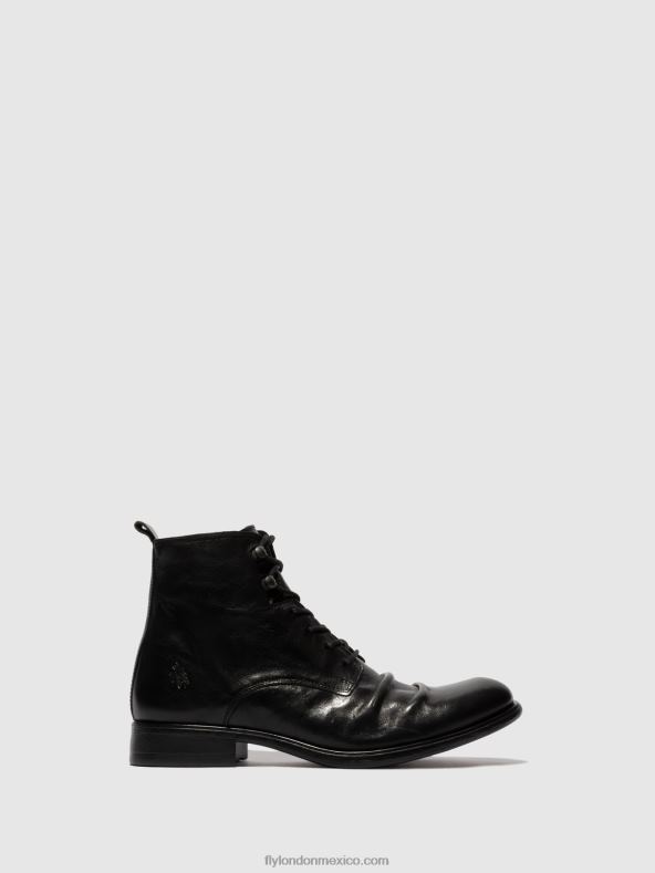 estigma (vegetal) negro 2LT8B815 botines con cordones myke660 Fly London hombres
