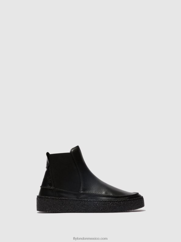negro 2LT8B802 botines chelsea roop541 Fly London hombres