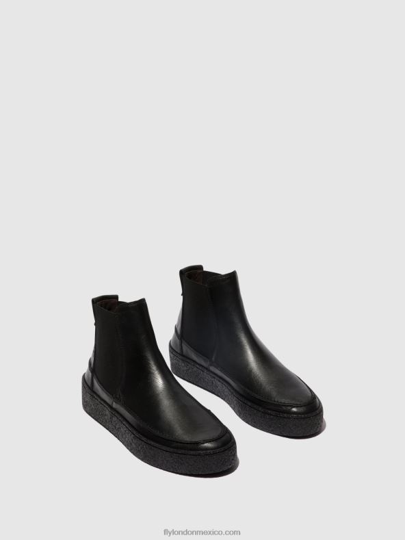 negro 2LT8B802 botines chelsea roop541 Fly London hombres