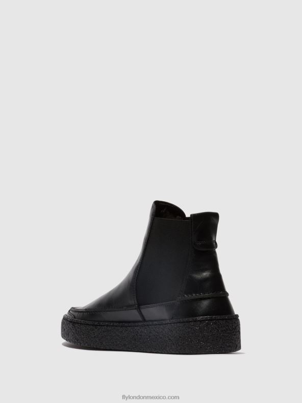negro 2LT8B802 botines chelsea roop541 Fly London hombres
