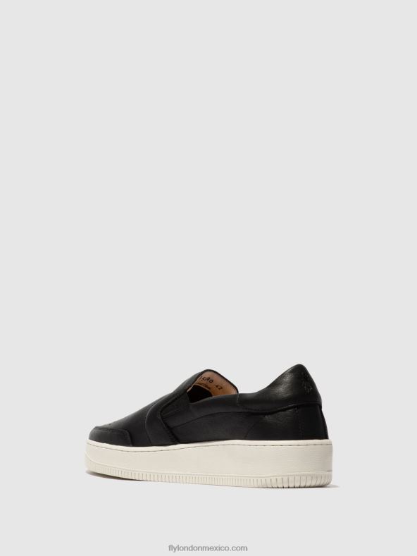 negro 2LT8B837 zapatillas sin cordones bowl515 Fly London hombres