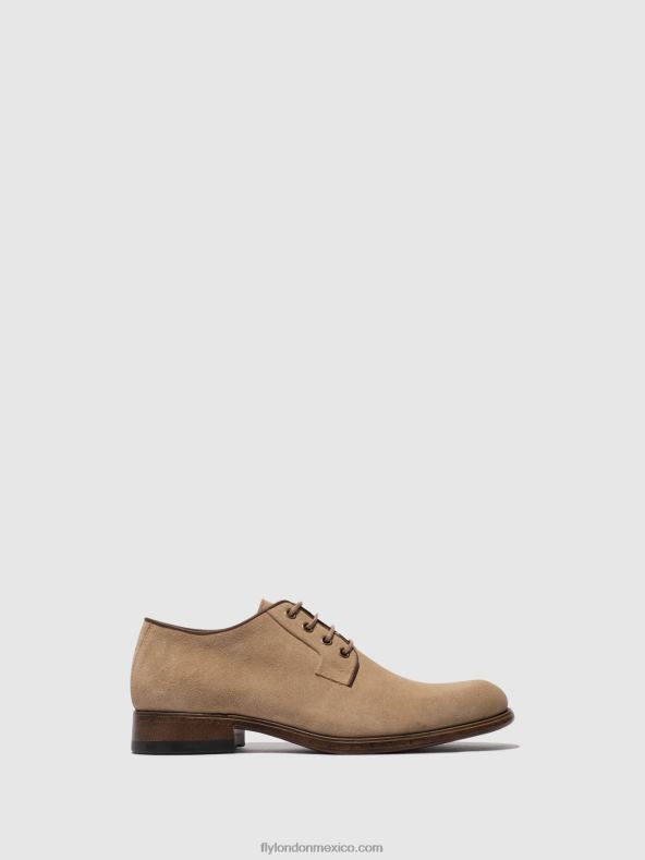 beige 2LT8B821 zapatos con cordones maso957 Fly London hombres