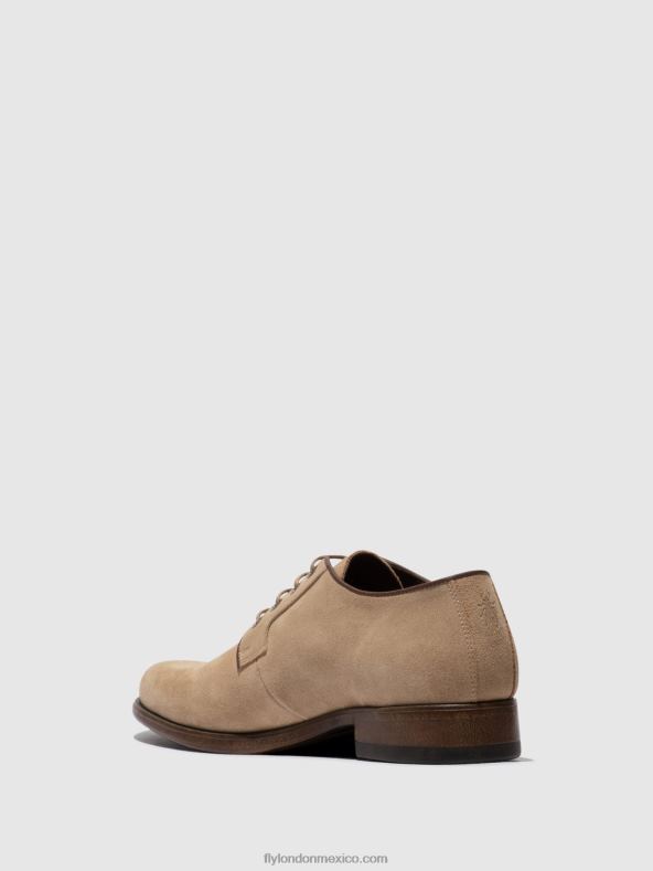 beige 2LT8B821 zapatos con cordones maso957 Fly London hombres