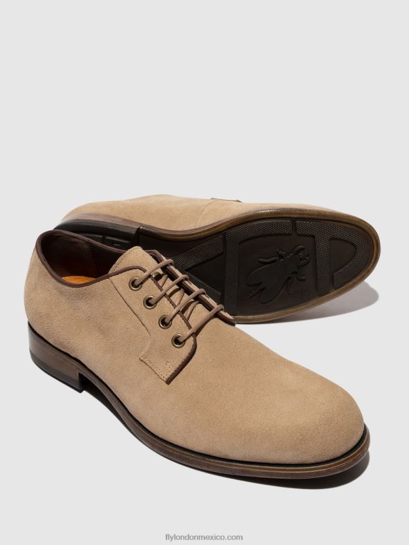 beige 2LT8B821 zapatos con cordones maso957 Fly London hombres
