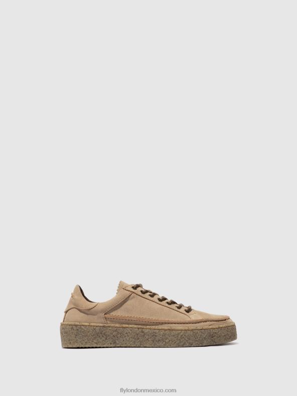 beige 2LT8B829 zapatos con cordones ronn519 Fly London hombres