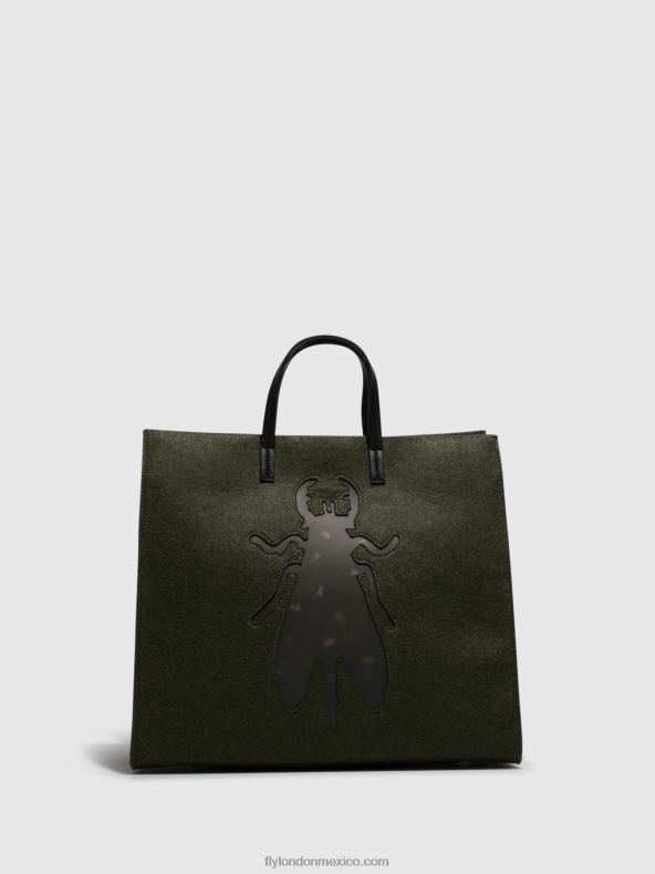 verde oscuro 2LT8B794 bolsos de mano amur702 Fly London mujer