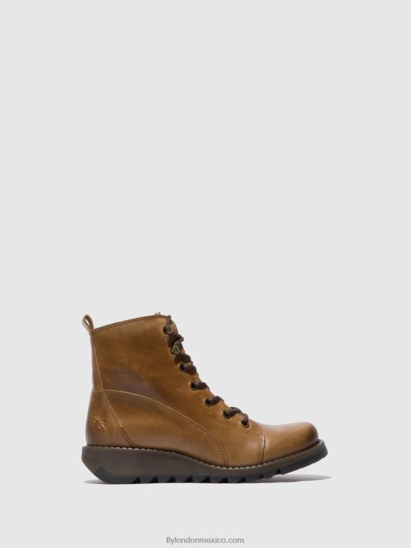 alfombra camello 2LT8B331 botas con cordones sore813 Fly London mujer