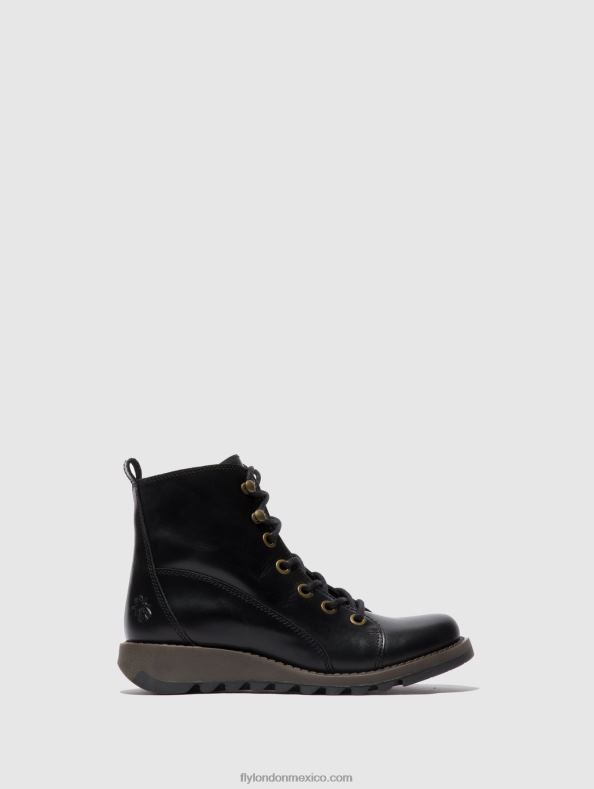 alfombra negra 2LT8B330 botas con cordones sore813 Fly London mujer
