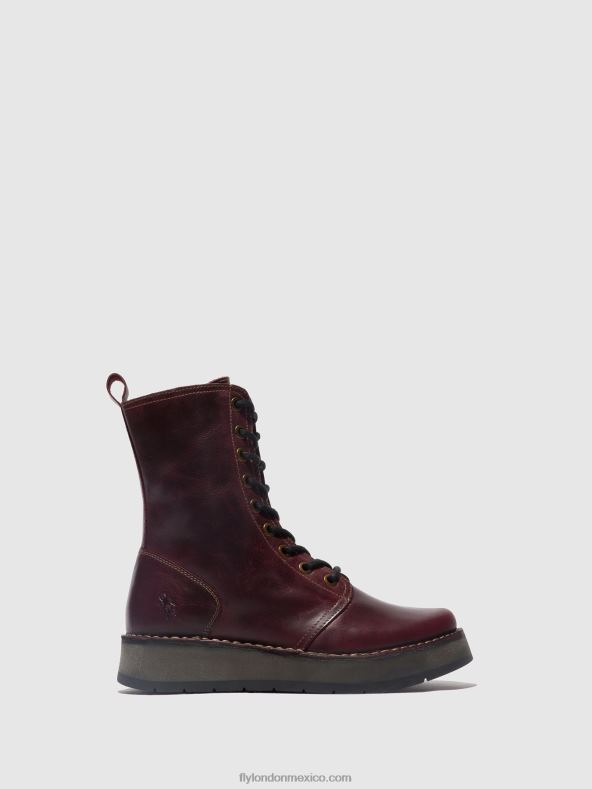 púrpura 2LT8B291 botas con cordones rami043 Fly London mujer