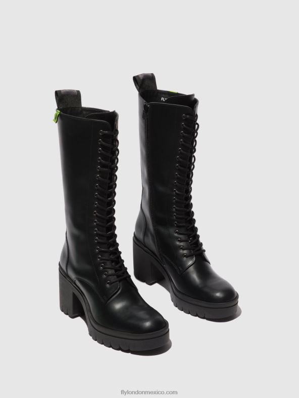 tunder negro (suela negra) 2LT8B314 botas con cordones taly884 Fly London mujer