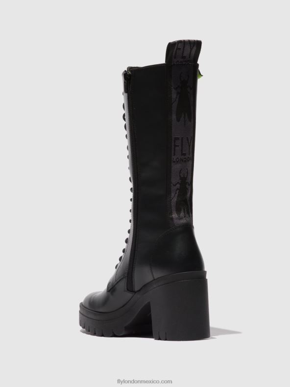 tunder negro (suela negra) 2LT8B314 botas con cordones taly884 Fly London mujer