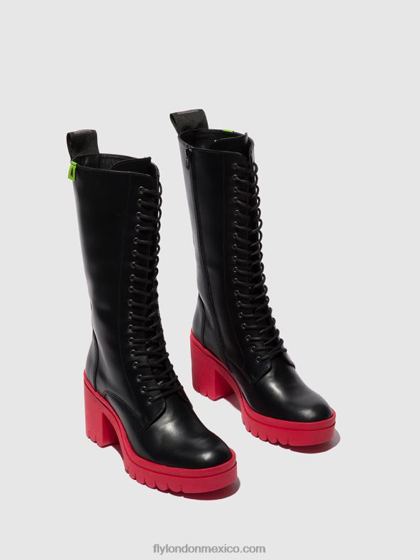 tunder negro (suela roja) 2LT8B315 botas con cordones taly884 Fly London mujer