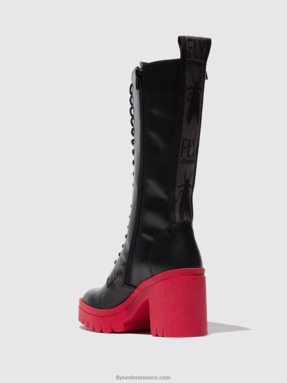 tunder negro (suela roja) 2LT8B315 botas con cordones taly884 Fly London mujer