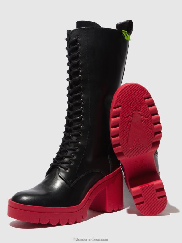 tunder negro (suela roja) 2LT8B315 botas con cordones taly884 Fly London mujer