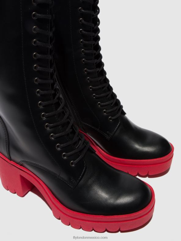tunder negro (suela roja) 2LT8B315 botas con cordones taly884 Fly London mujer