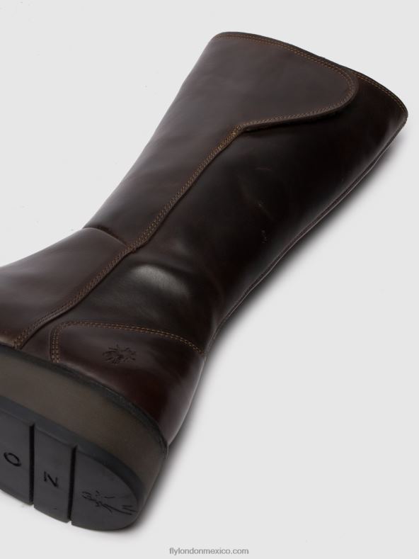 alfombra dk. marrón 2LT8B341 botas con cremallera rhea042 Fly London mujer