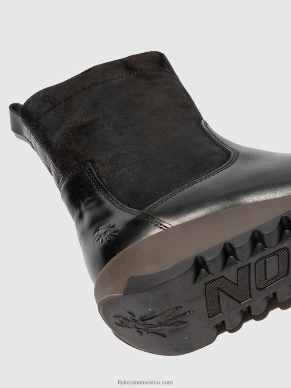 alfombra/gamuza negra 2LT8B319 botas con cremallera sauk794 Fly London mujer