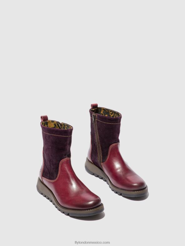 alfombra/gamuza violeta 2LT8B322 botas con cremallera sauk794 Fly London mujer