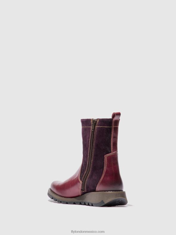 alfombra/gamuza violeta 2LT8B322 botas con cremallera sauk794 Fly London mujer