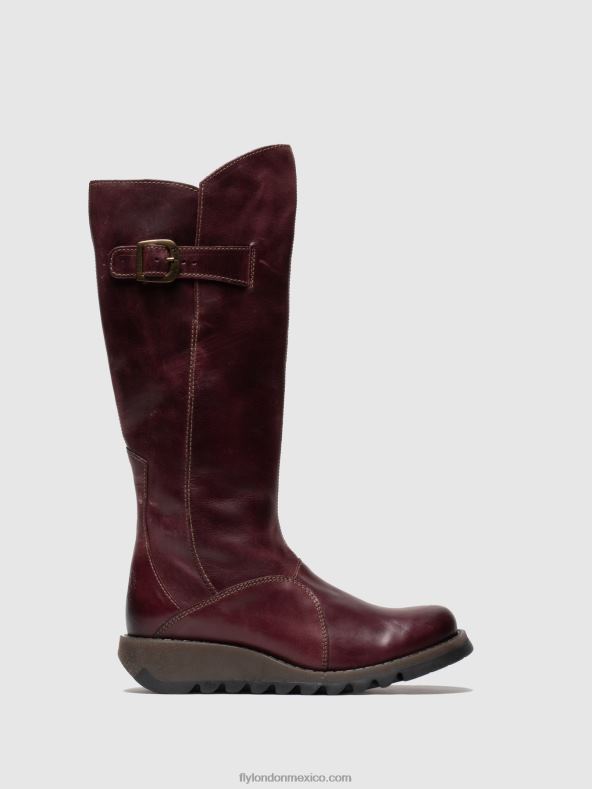 alfombra púrpura 2LT8B340 botas con cremallera mol 2 Fly London mujer
