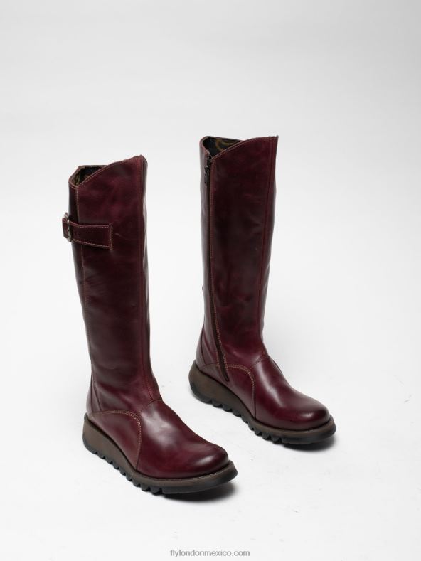 alfombra púrpura 2LT8B340 botas con cremallera mol 2 Fly London mujer