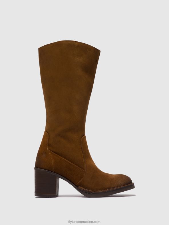 camello 2LT8B305 botas con cremallera balo096 Fly London mujer