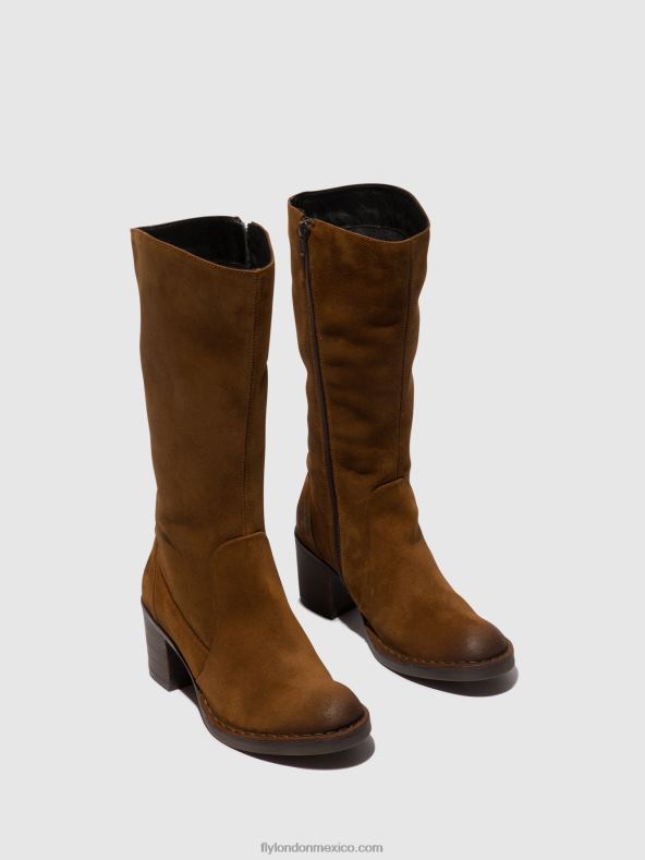 camello 2LT8B305 botas con cremallera balo096 Fly London mujer