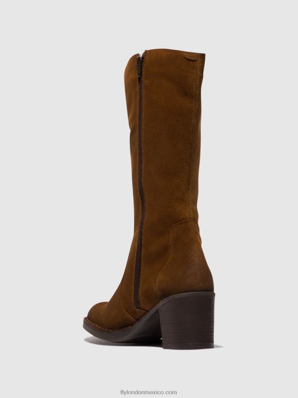 camello 2LT8B305 botas con cremallera balo096 Fly London mujer