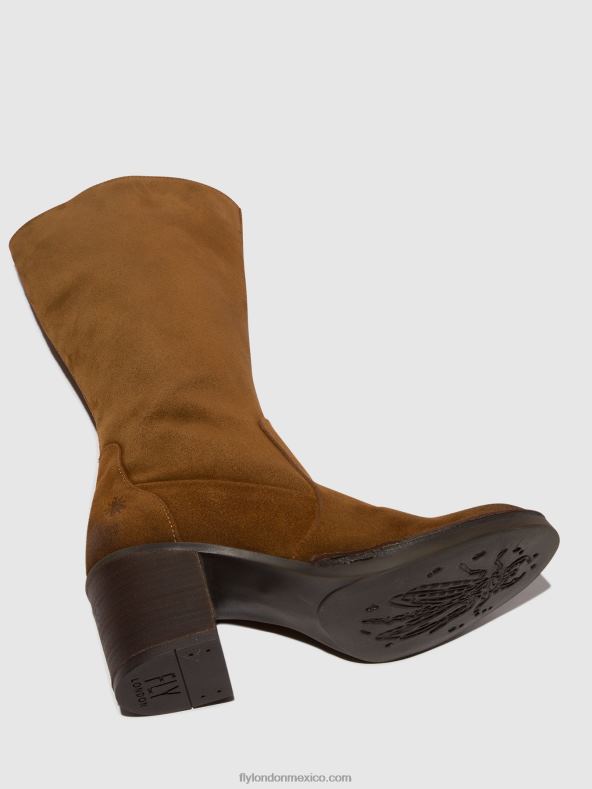 camello 2LT8B305 botas con cremallera balo096 Fly London mujer