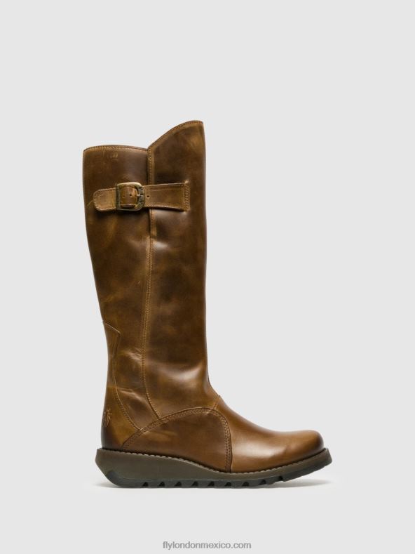 camello 2LT8B352 botas con cremallera mol 2 Fly London mujer