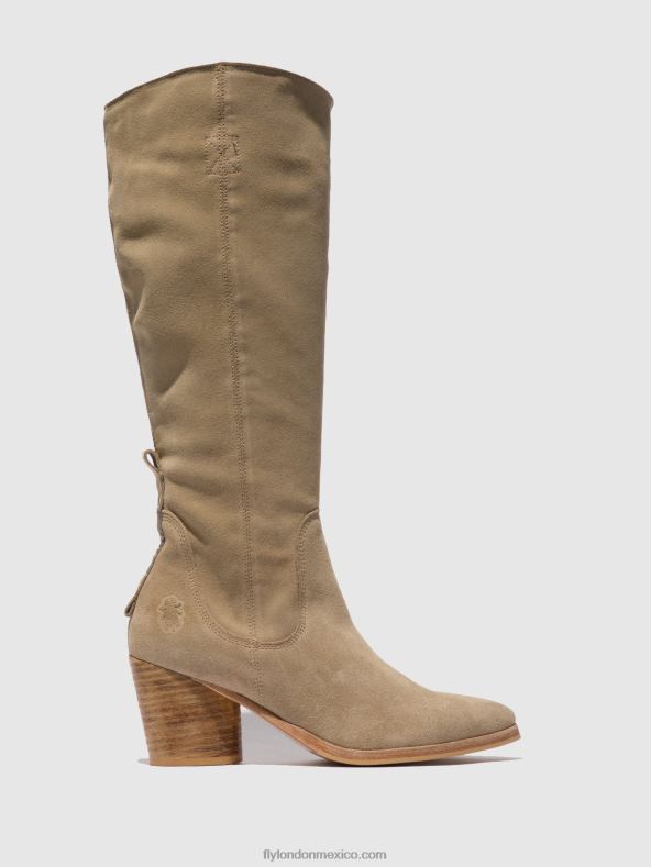 crema de gamuza 2LT8B326 botas con cremallera ames826 Fly London mujer