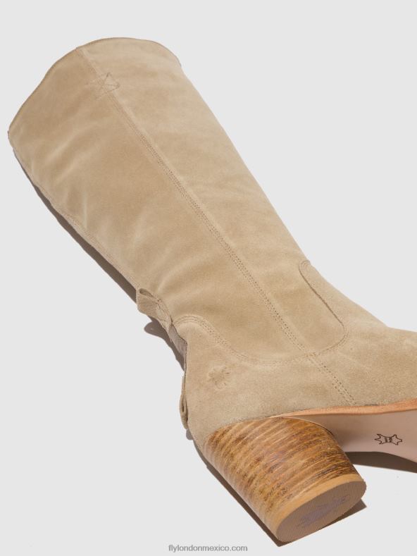 crema de gamuza 2LT8B326 botas con cremallera ames826 Fly London mujer