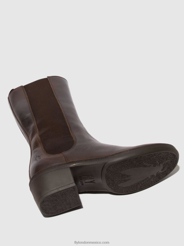 dk marrón 2LT8B303 botas con cremallera mada081 Fly London mujer