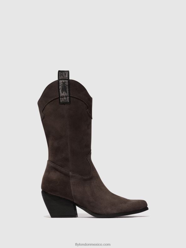 gris 2LT8B294 botas con cremallera teke906 Fly London mujer