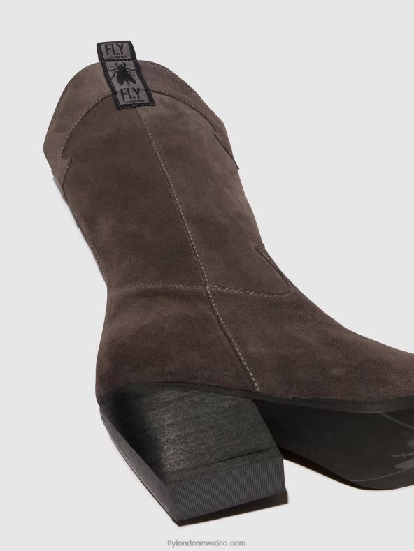gris 2LT8B294 botas con cremallera teke906 Fly London mujer