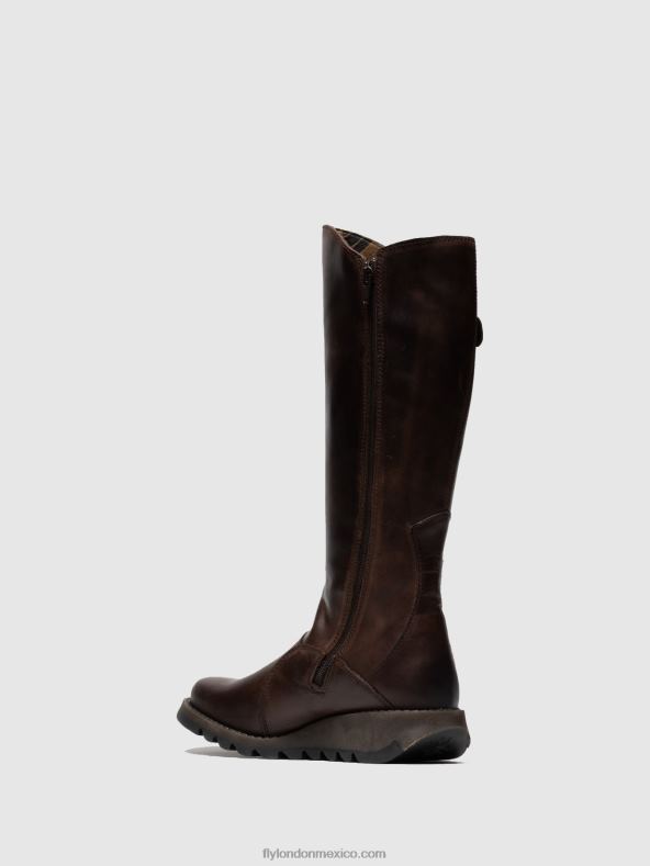marrón 2LT8B342 botas con cremallera mol 2 dk Fly London mujer