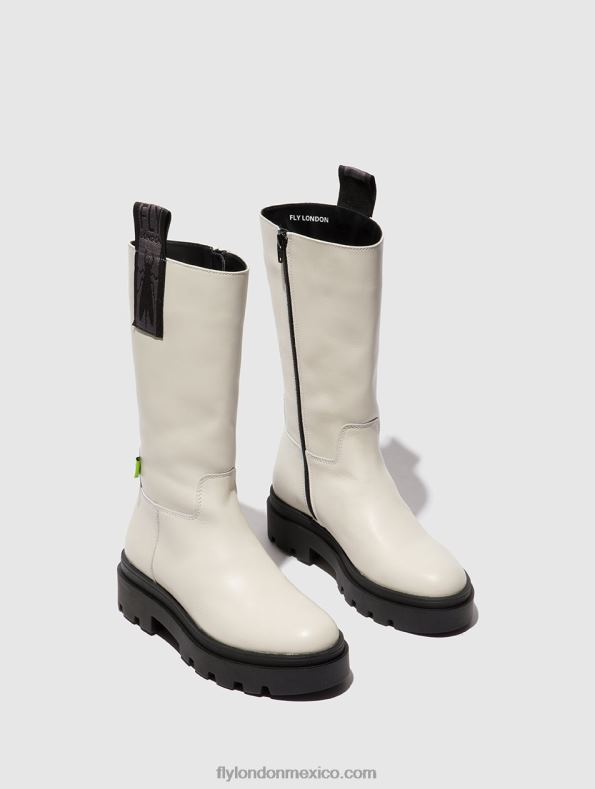 naomi blanquecino 2LT8B311 botas con cremallera jalo882 Fly London mujer