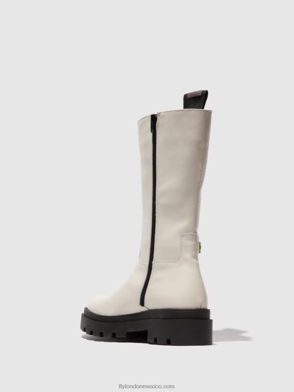 naomi blanquecino 2LT8B311 botas con cremallera jalo882 Fly London mujer