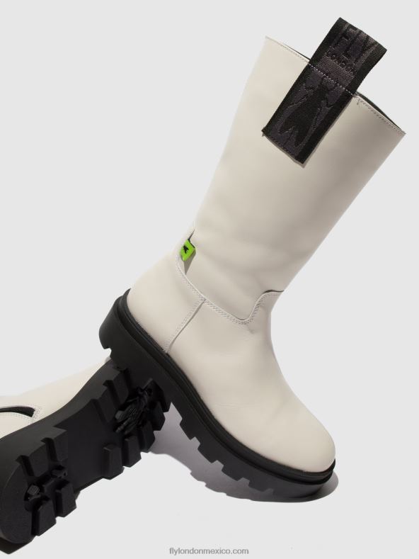 naomi blanquecino 2LT8B311 botas con cremallera jalo882 Fly London mujer