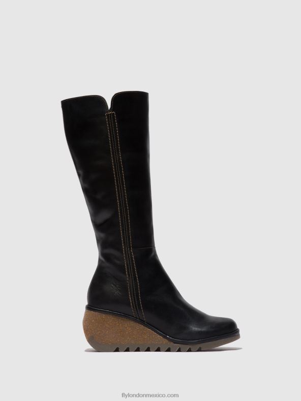 negro 2LT8B287 botas con cremallera nary328 Fly London mujer