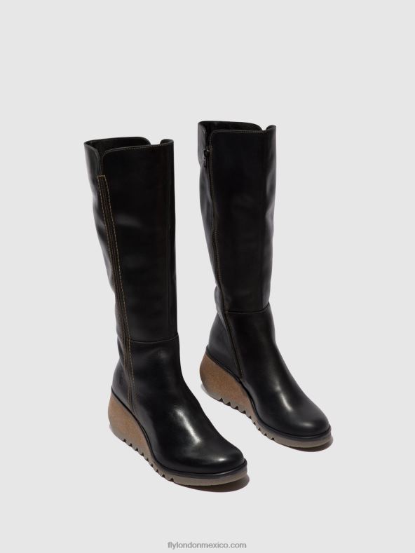 negro 2LT8B287 botas con cremallera nary328 Fly London mujer