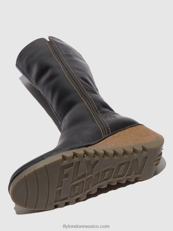 negro 2LT8B287 botas con cremallera nary328 Fly London mujer