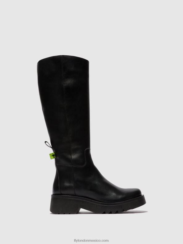negro 2LT8B302 botas con cremallera mynt908 Fly London mujer