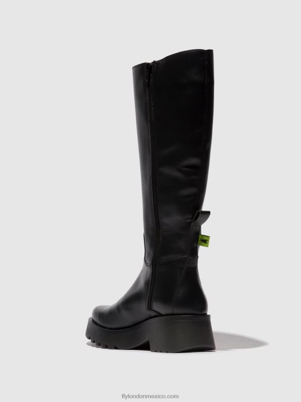 negro 2LT8B302 botas con cremallera mynt908 Fly London mujer