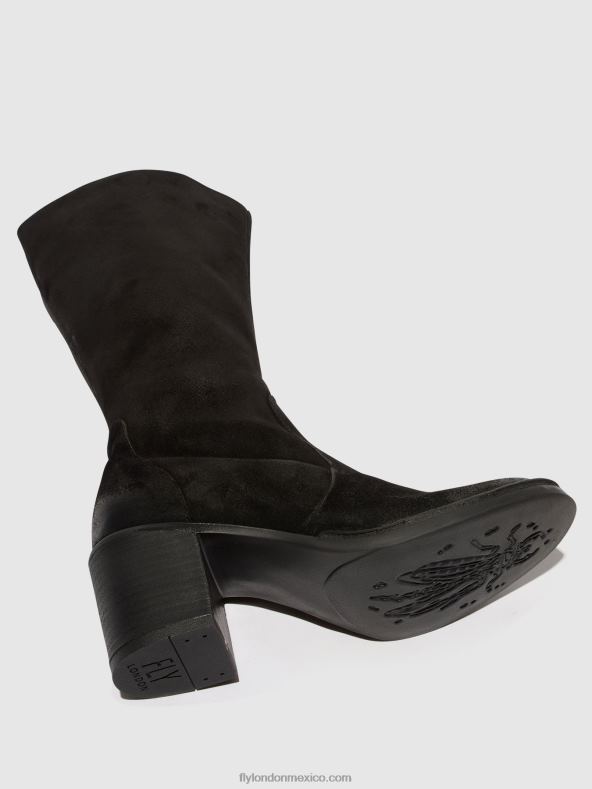 negro 2LT8B304 botas con cremallera balo096 Fly London mujer