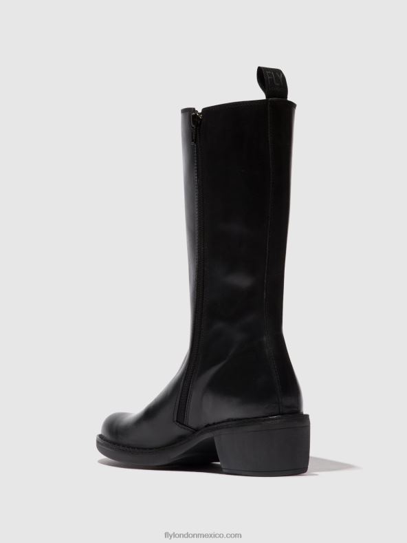 negro 2LT8B307 botas con cremallera mada081 Fly London mujer