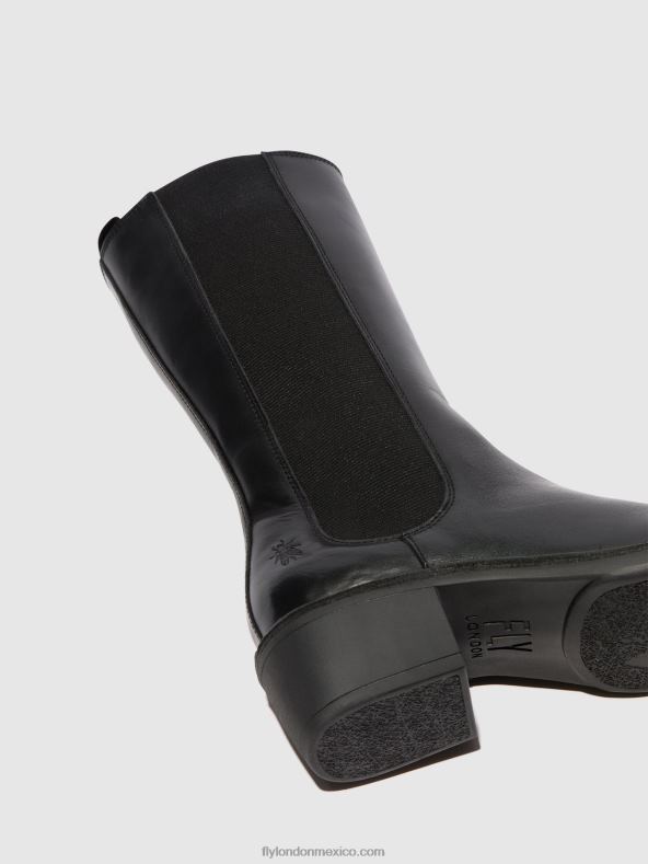 negro 2LT8B307 botas con cremallera mada081 Fly London mujer